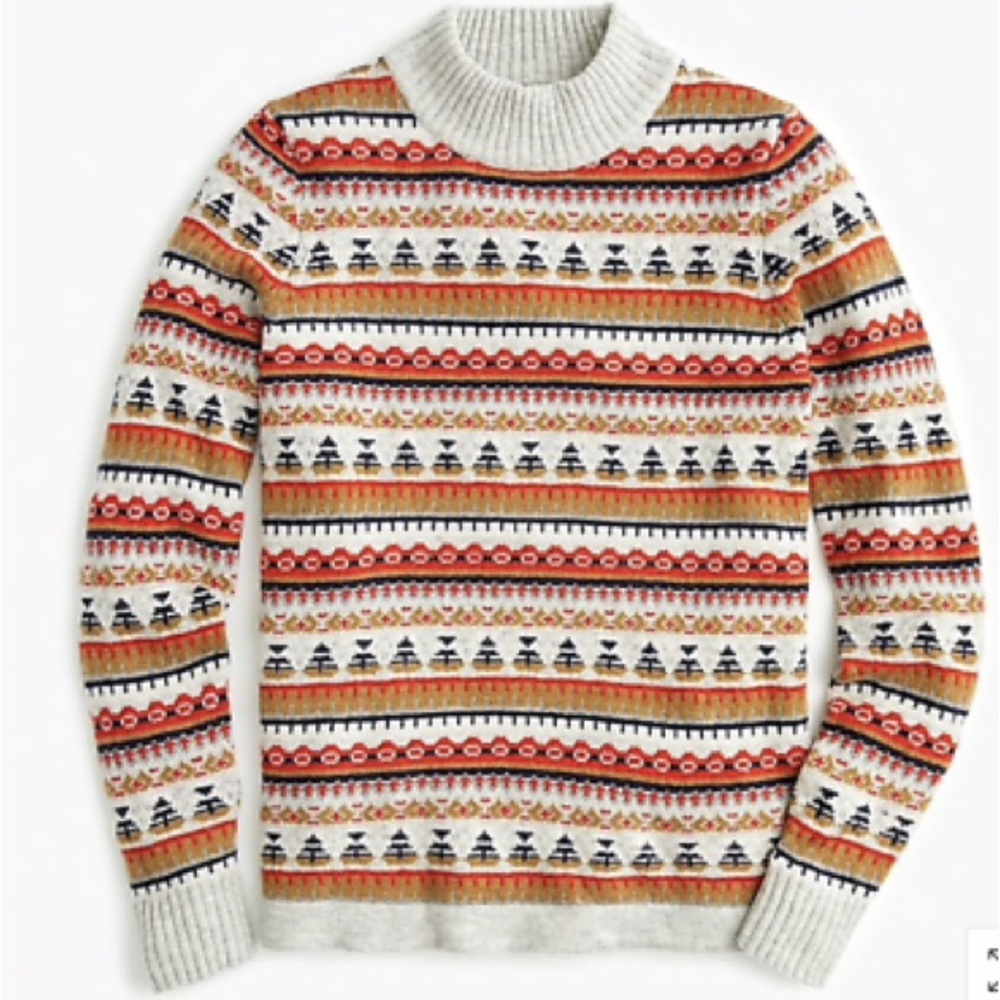 J Crew Wool Fairisle Sweater Small